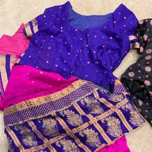 Pakistani Indian chiffon M sari saree dress